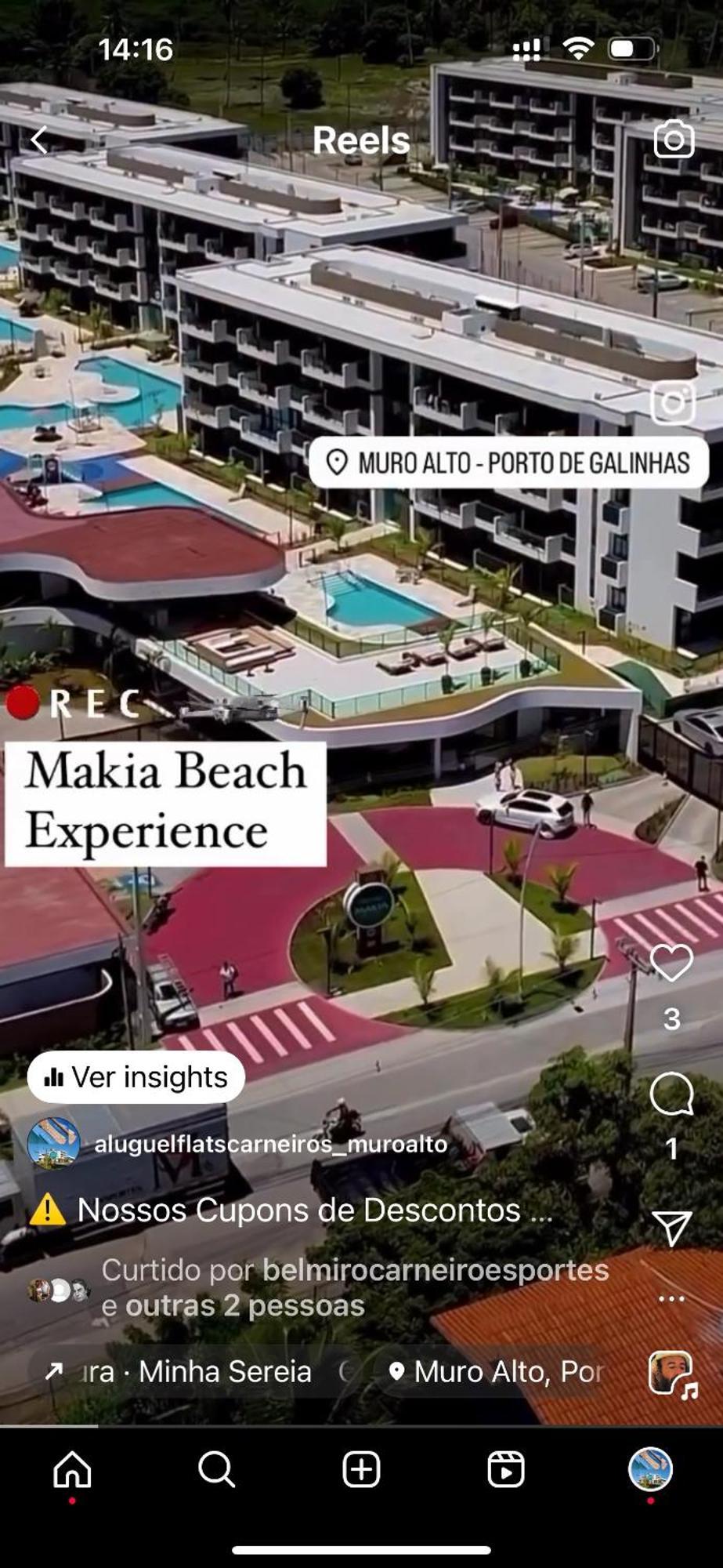 Flat Em Muro Alto-Porto De Galinhas-Makia Beach Experience מראה חיצוני תמונה